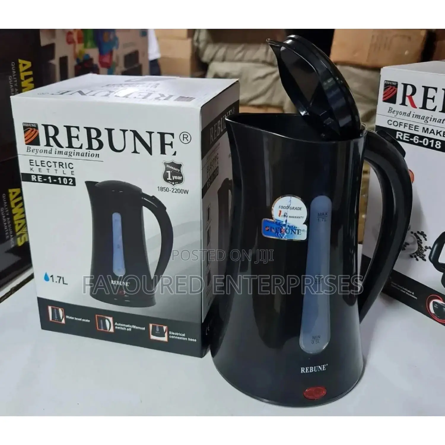 Rebune Quality 1.7L Electric Automatic Kettle
