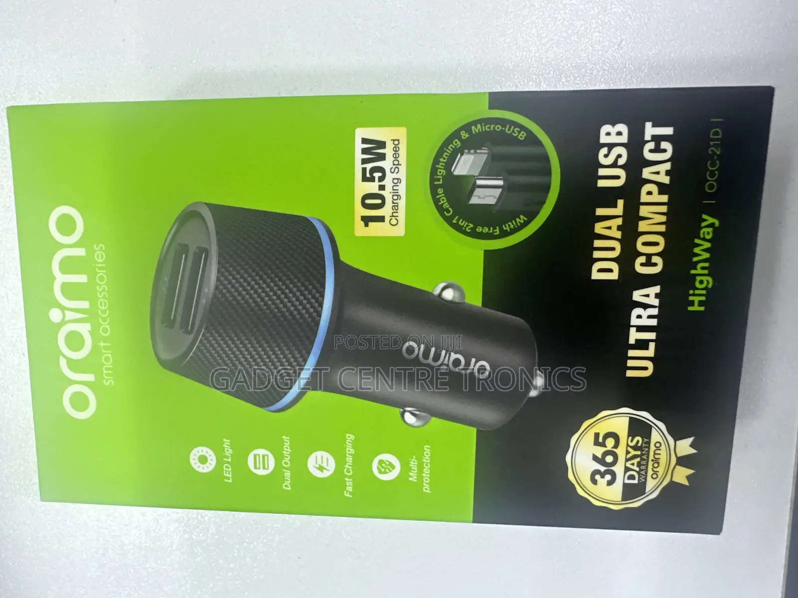 Original Oraimo Car Fast Charger