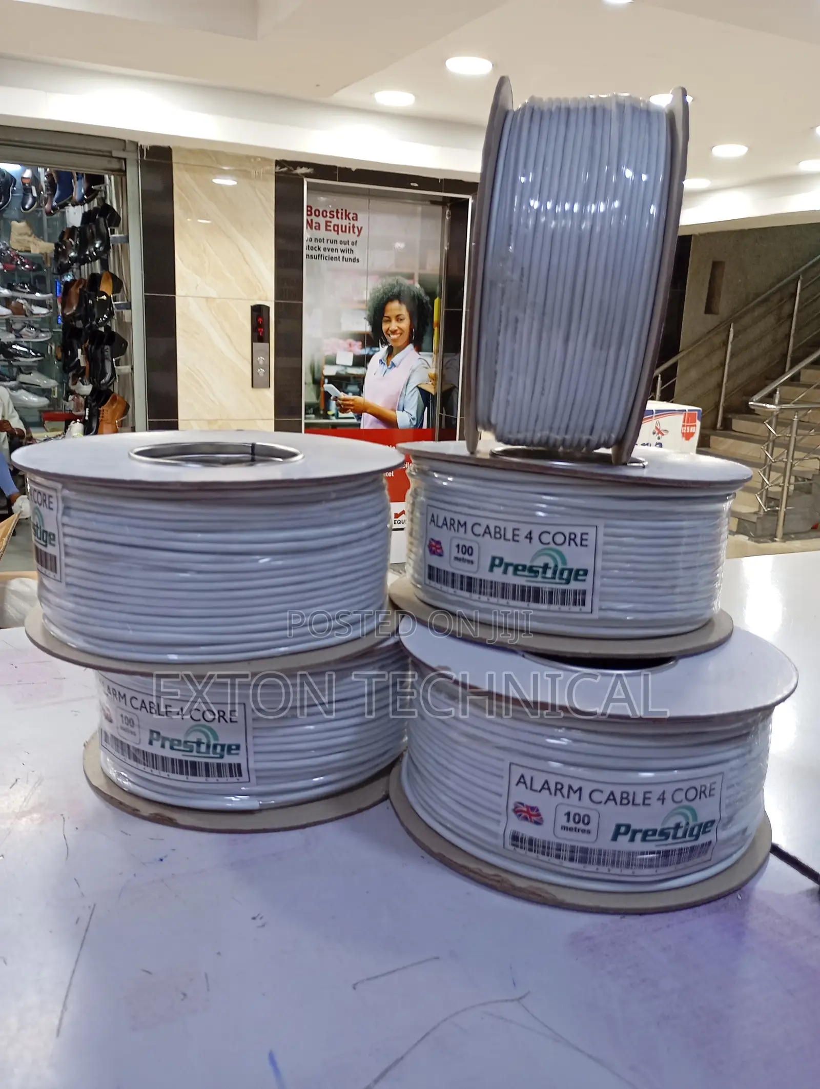4 Core Alarm Cable White 100m