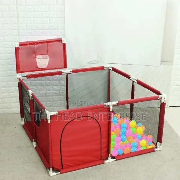 Red Square Baby Playpen Fence Available