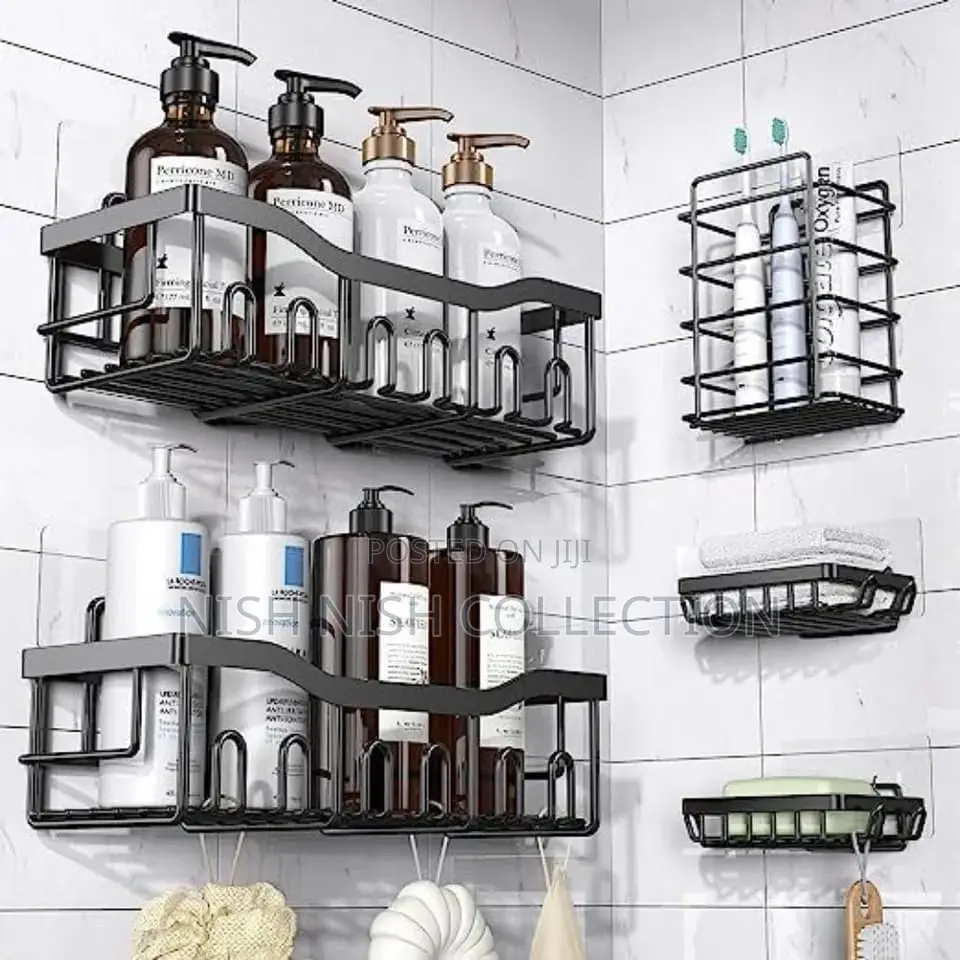 5pcs Set Shower Caddy Shelf/Bathroom Organizer