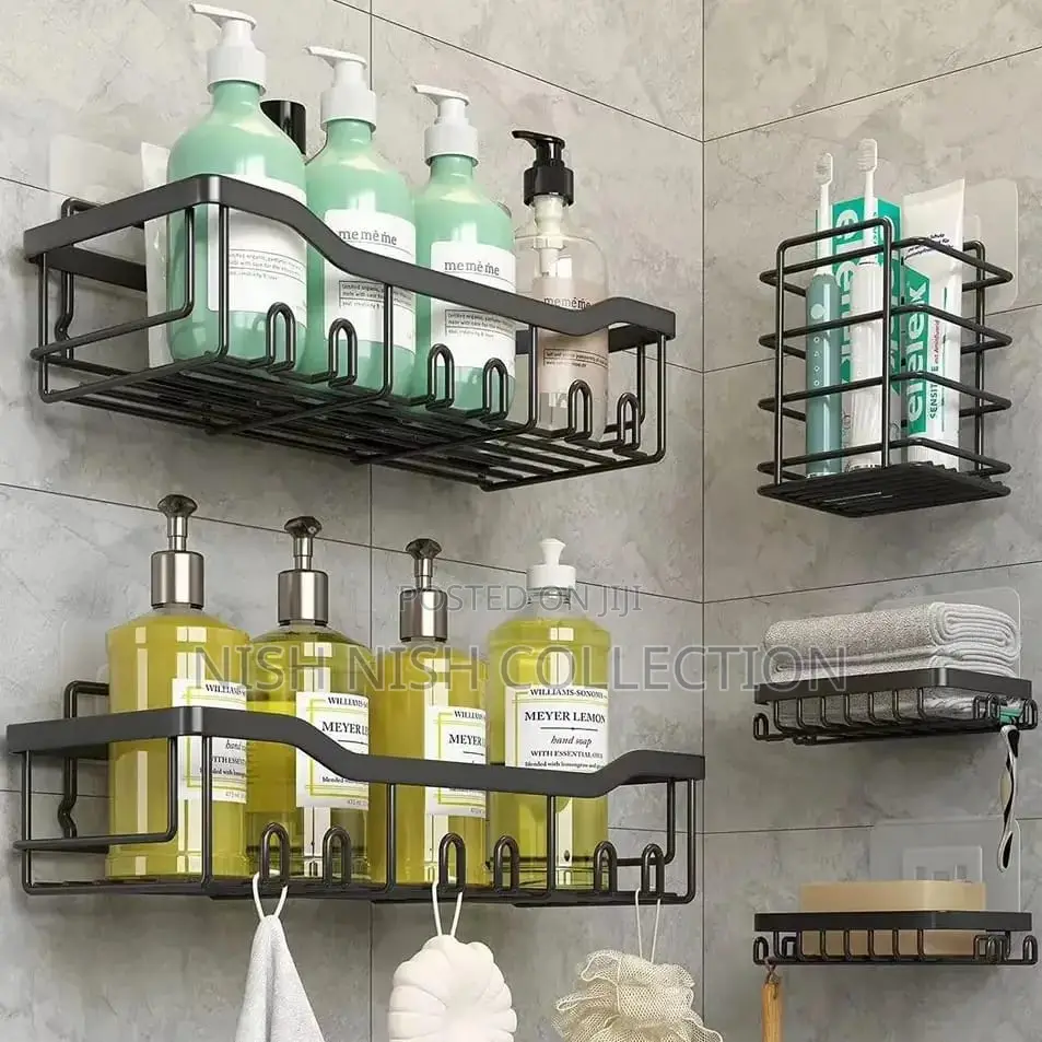 5pcs Set Shower Caddy Shelf/Bathroom Organizer