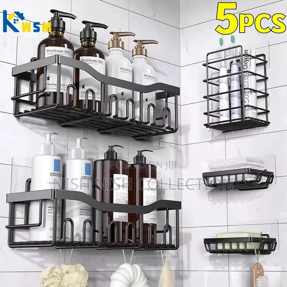 5pcs Set Shower Caddy Shelf/Bathroom Organizer