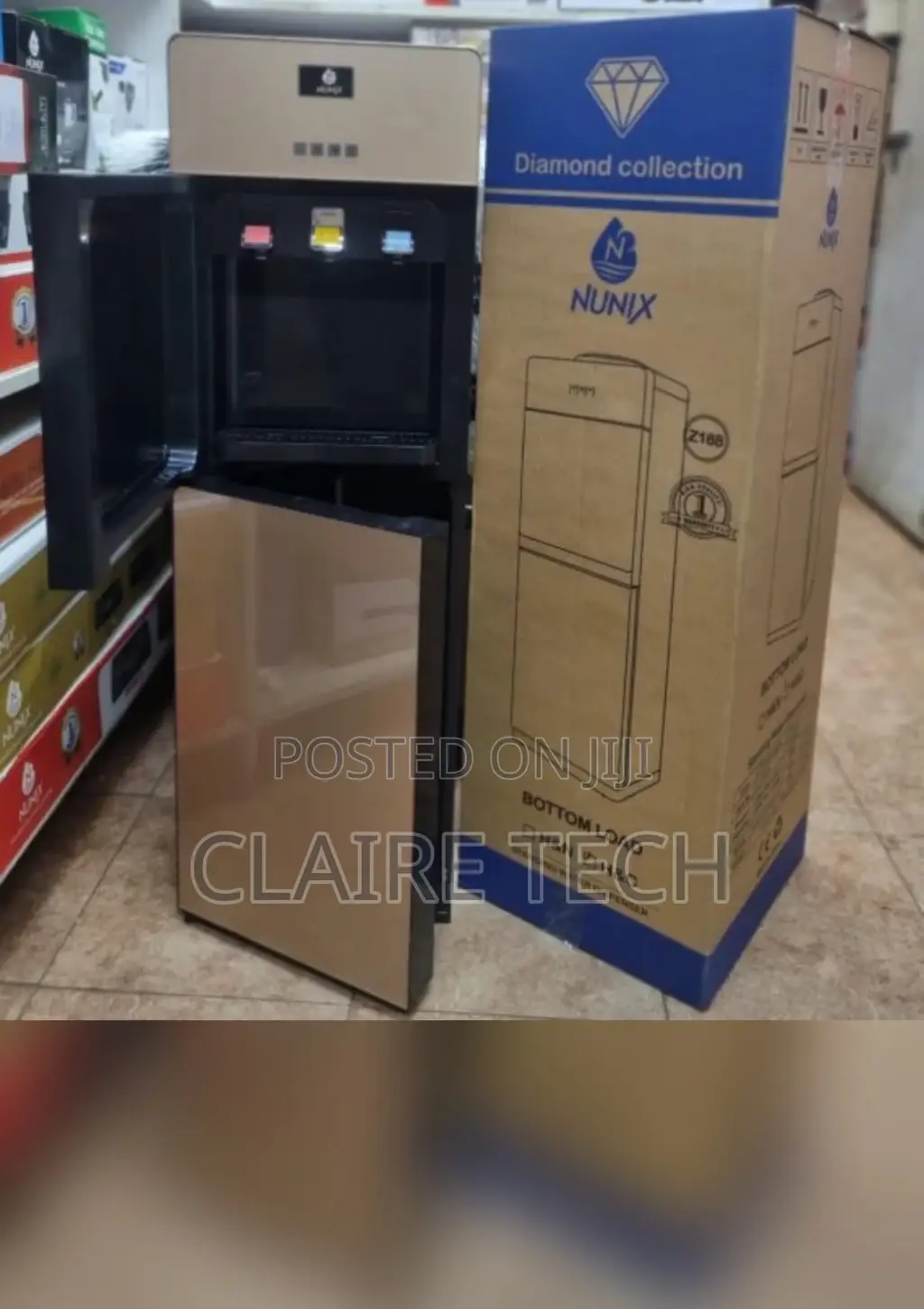 Champagne Nunix Z188C 3 Taps Bottom Load Water Dispenser