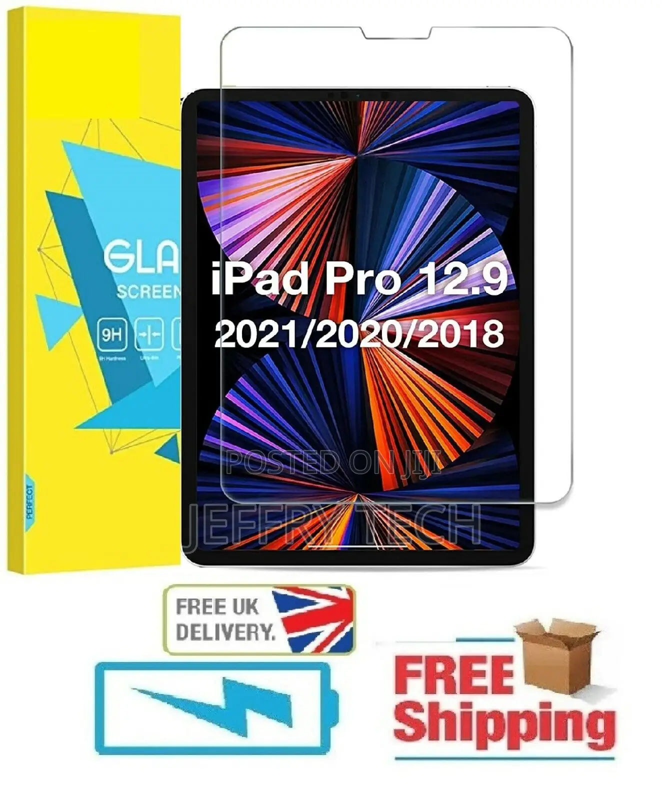 Tempered Glass Screen Protector for iPad Pro 12.9 5th 4th 3r