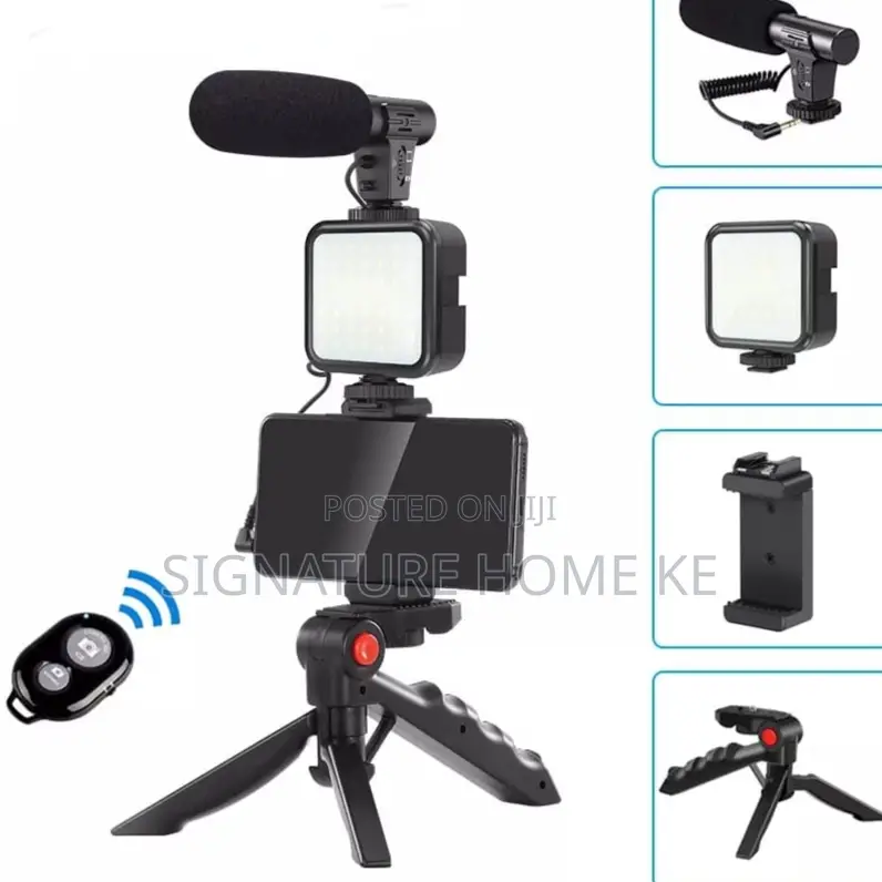 4 in 1 Microphone, Selfie Light, Tripod Stand/Vlog Kit