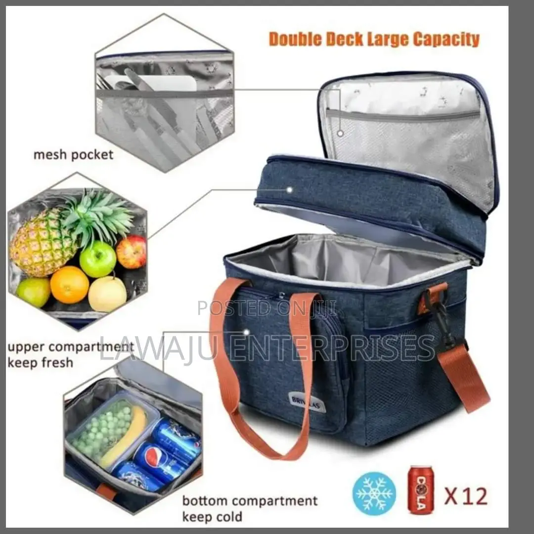 Black 15L Insulated Lunch Bag