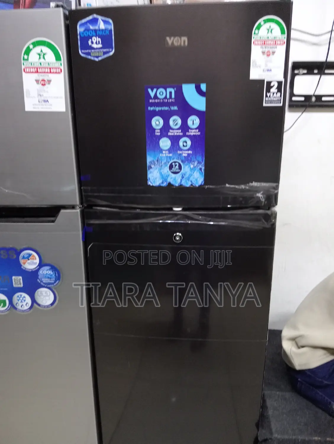 Von Refrigerator- 138 Litres Double Door Fridge