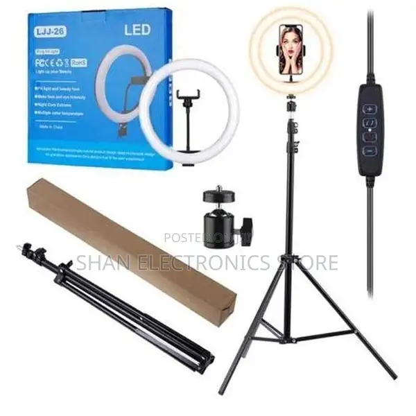 14' LED Ringlight With Tripod And Phone Holder Ring Lights