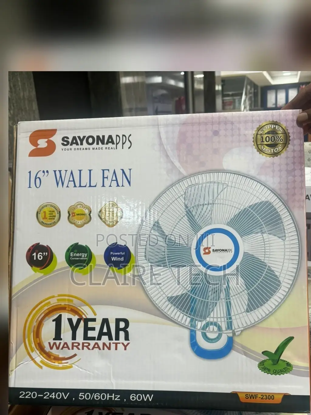 Sayona 16 Inches Wall Fan -SWF2300