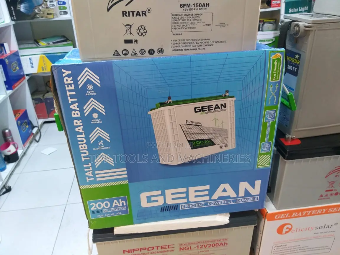 Geean 12v 200ah Tall Tubular Heavy-Duty Battery