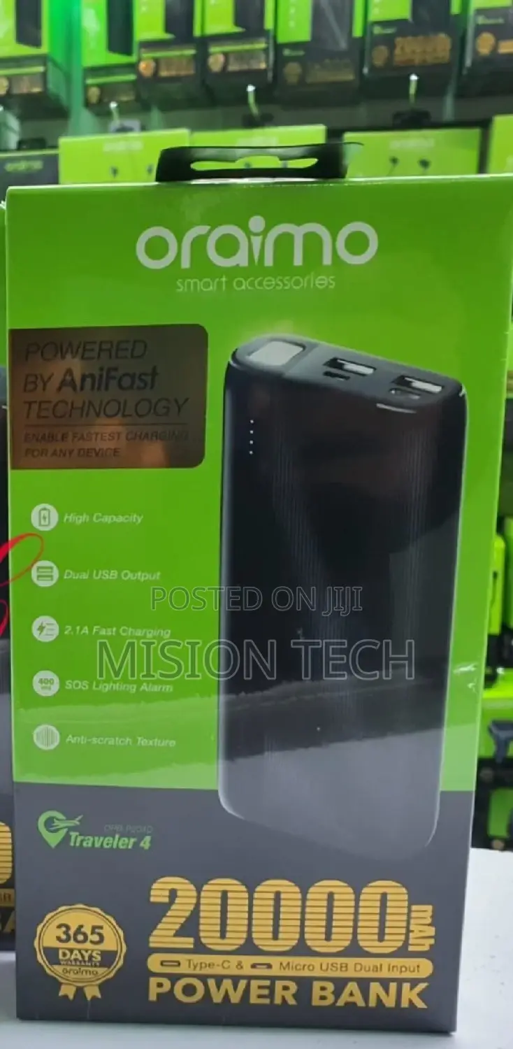 Oraimo OPB-P204D 20000mah Black Power Bank