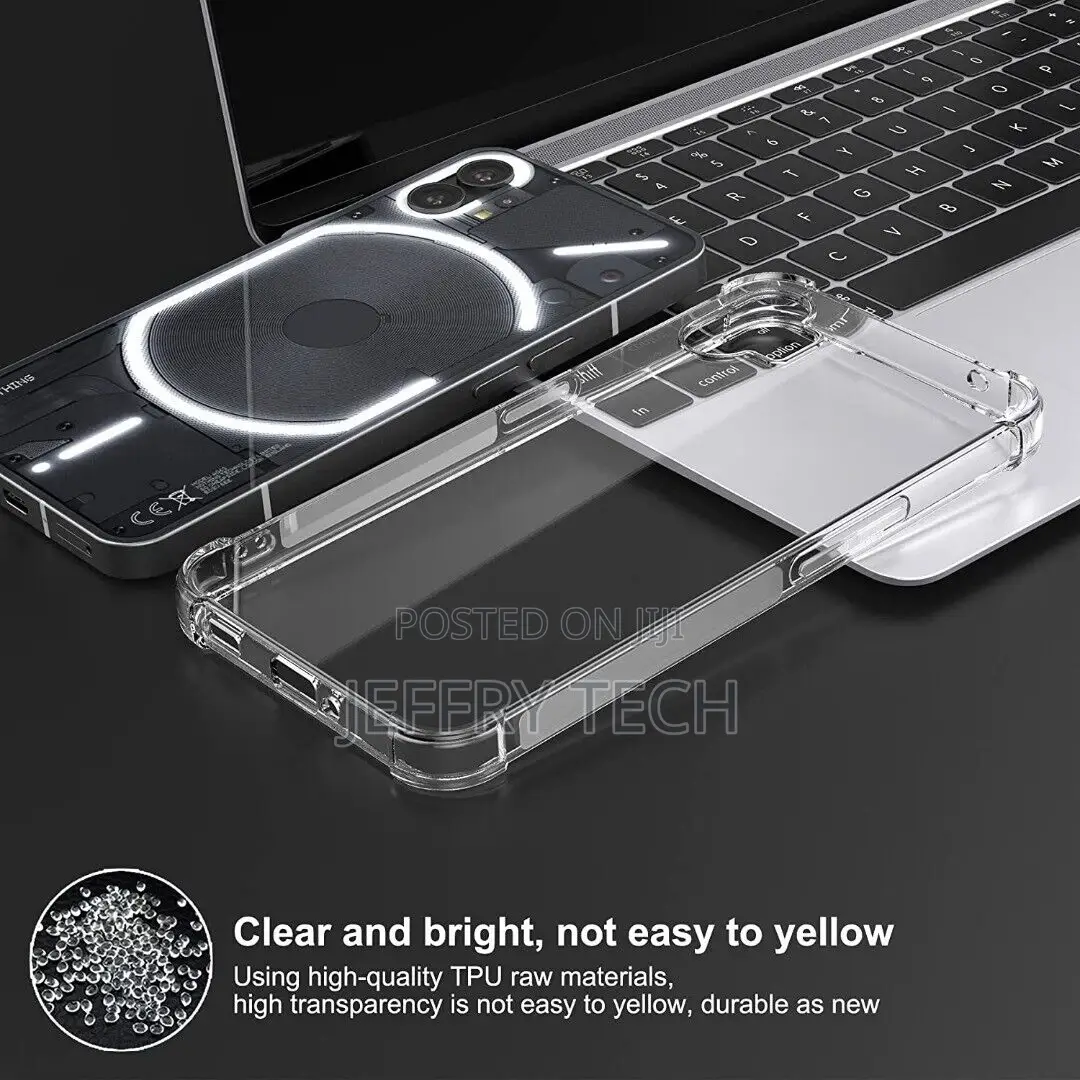 Nothing Phone 1 Case, Slim Clear Silicone Gel Phone Cover +