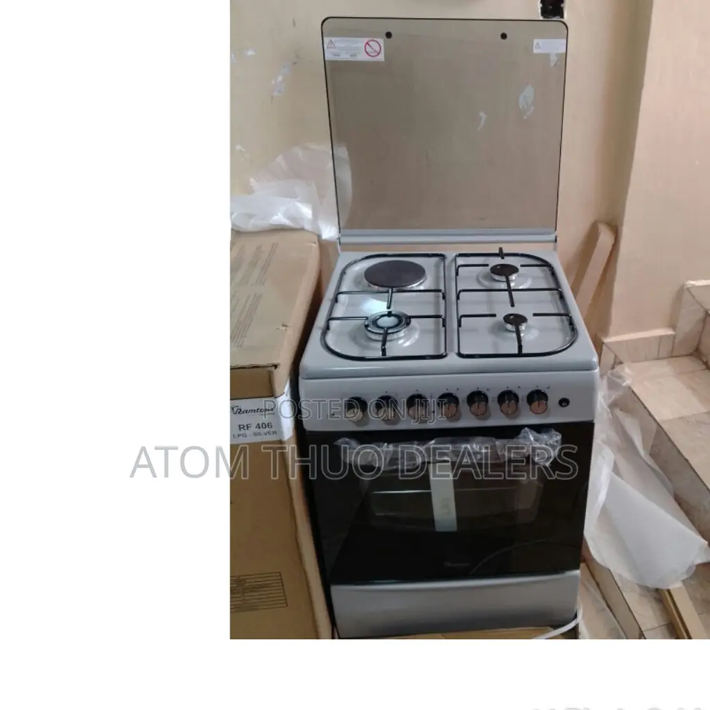 Silver Ramtons 60*60 3+1 RM406 Cooker With Electric Oven