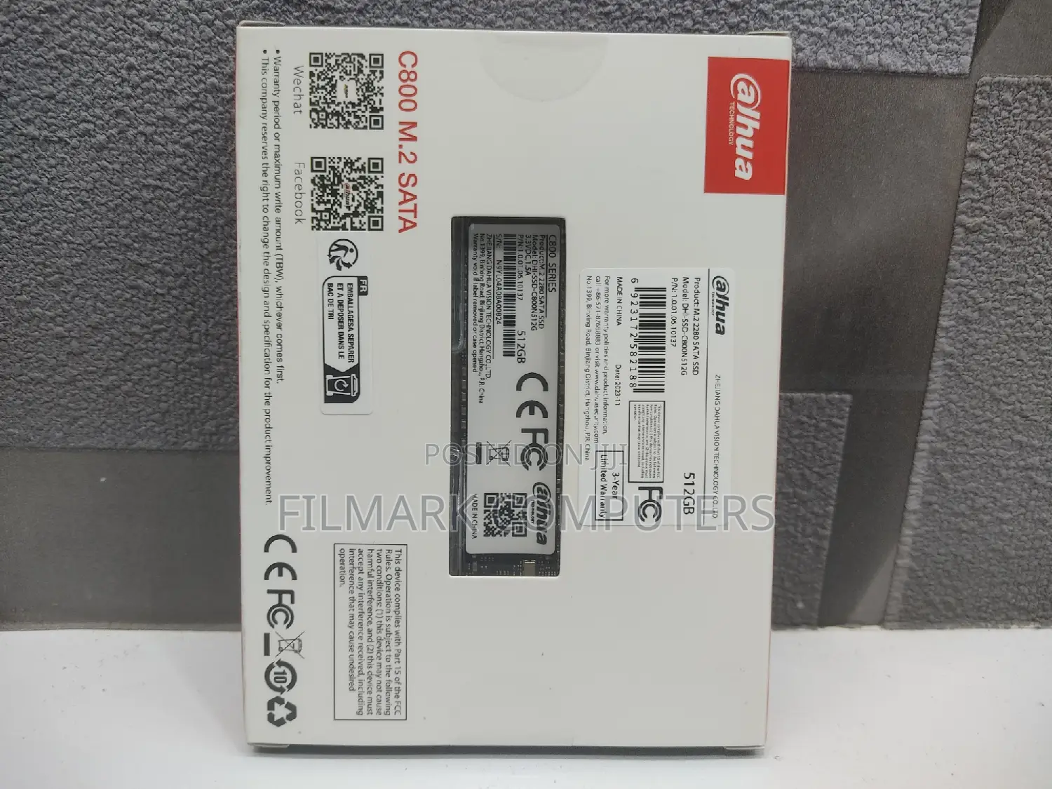 Dahua 512gb M.2 2280 Sata SSD-3d Nand SSD C800