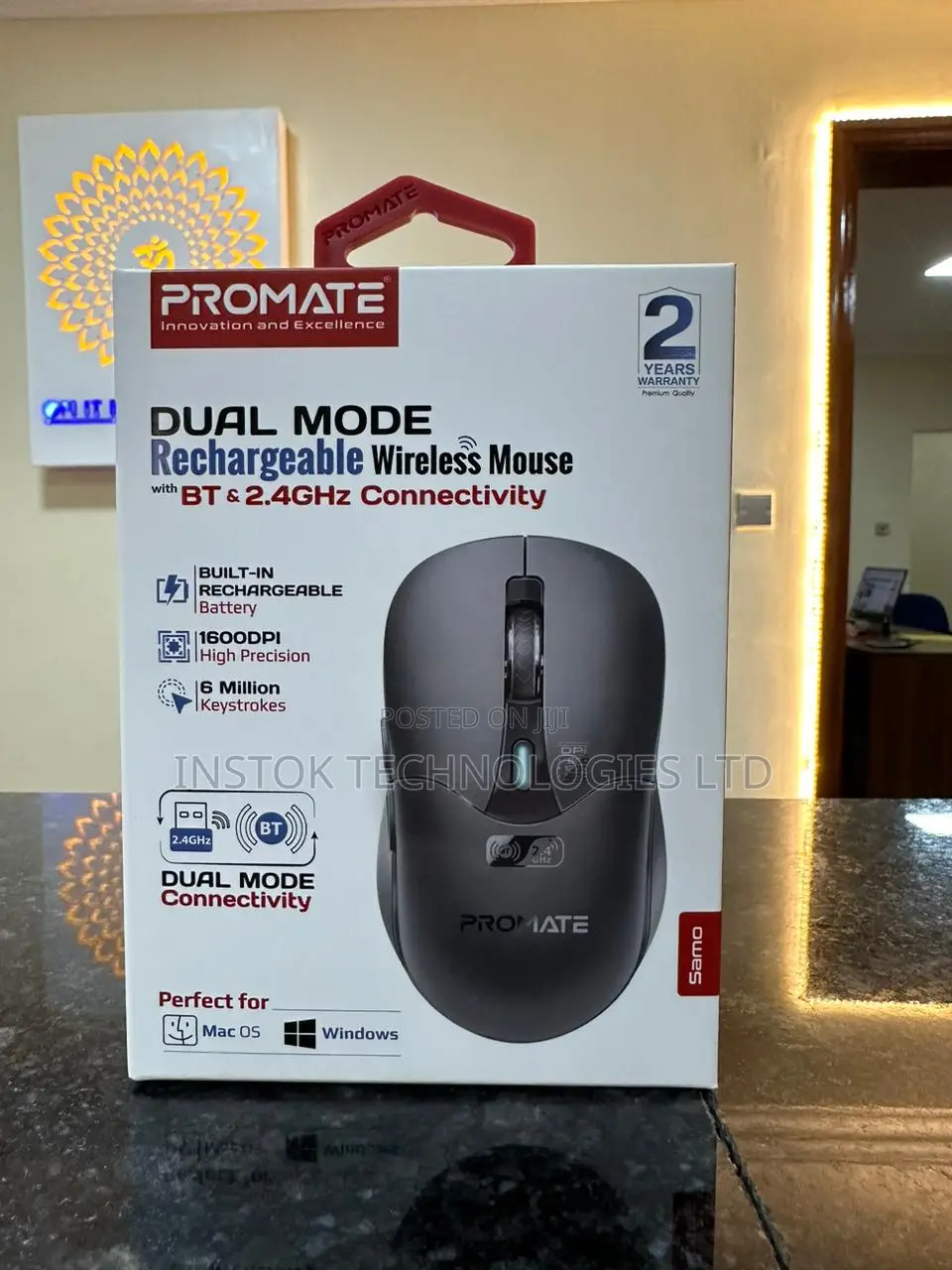 Promate Samo Rechargeable Bluetooth Wireless Mouse