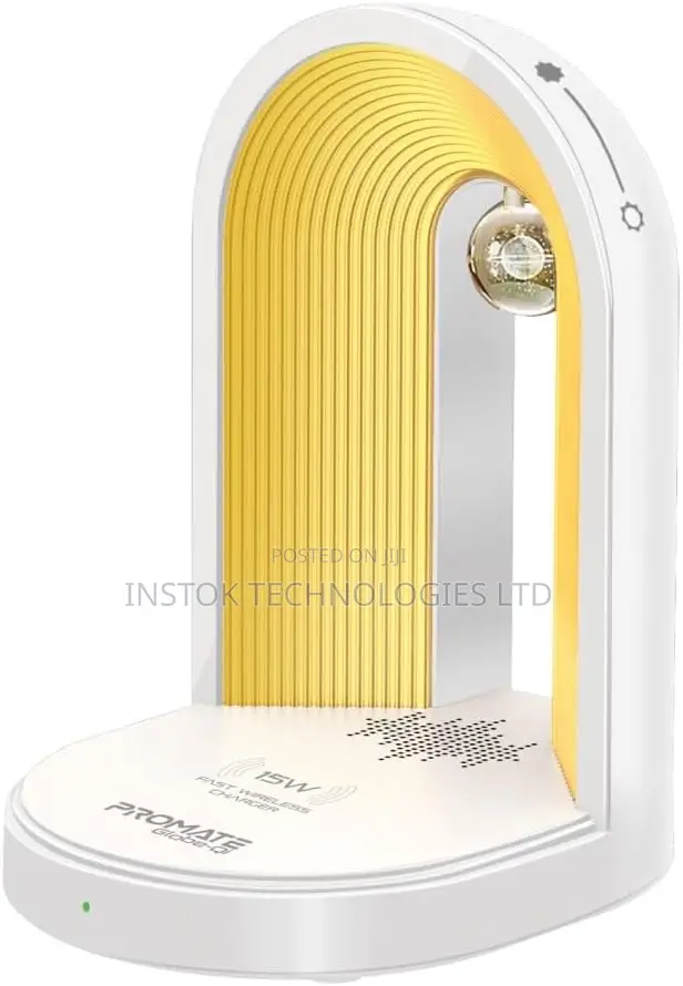 Promate LED Night Lamp With Wireless Charger Speaker