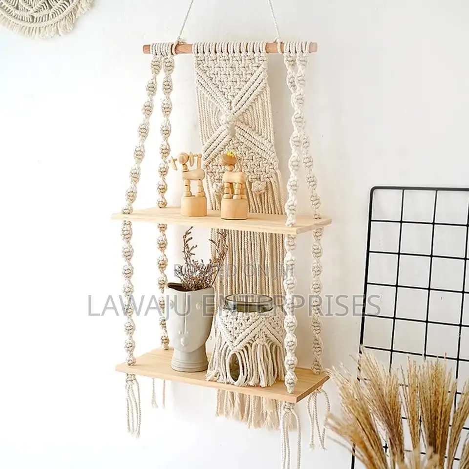 Wooven Tapestry Floating Shelves