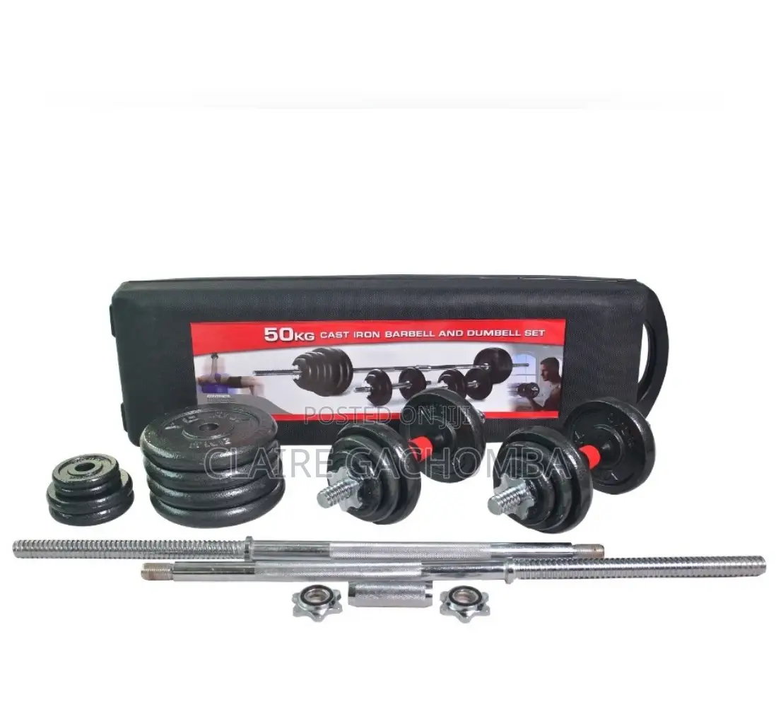 Gym 50 Kg Chrome Dumbbell Set