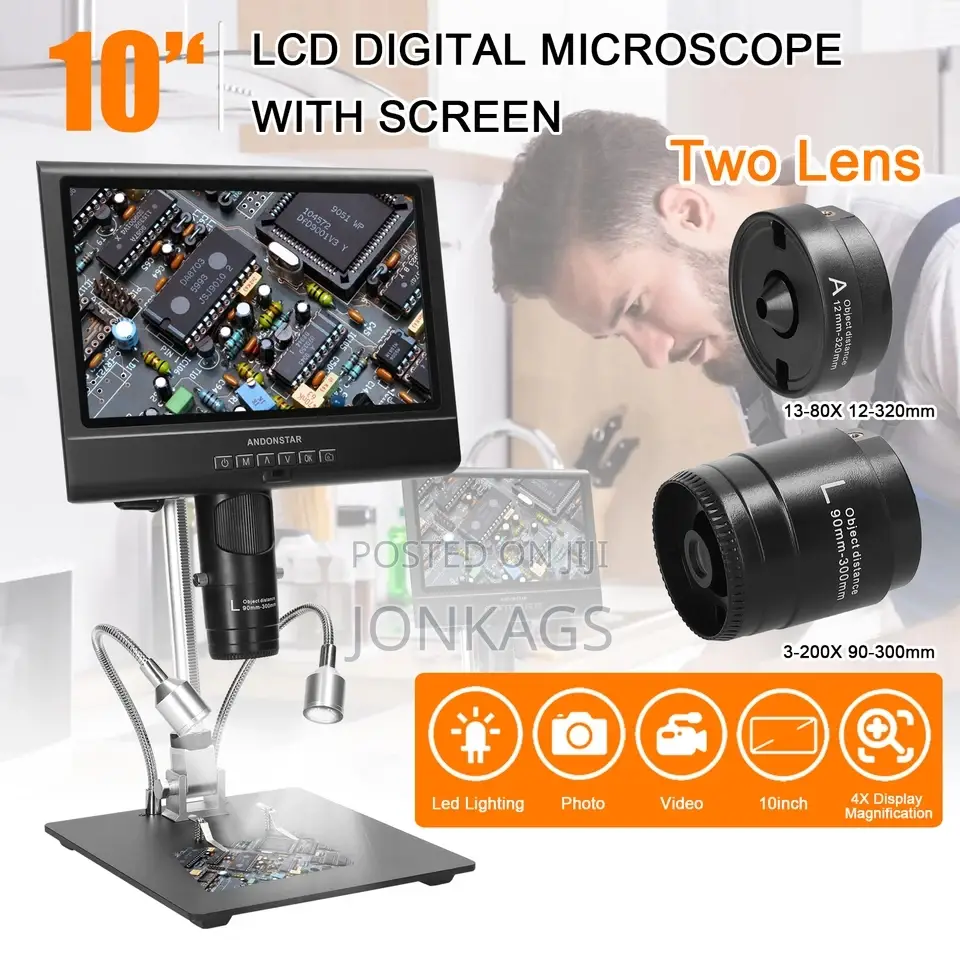 10 Inch Digital Microscope HDMI Out ×2000 Wireless Connect