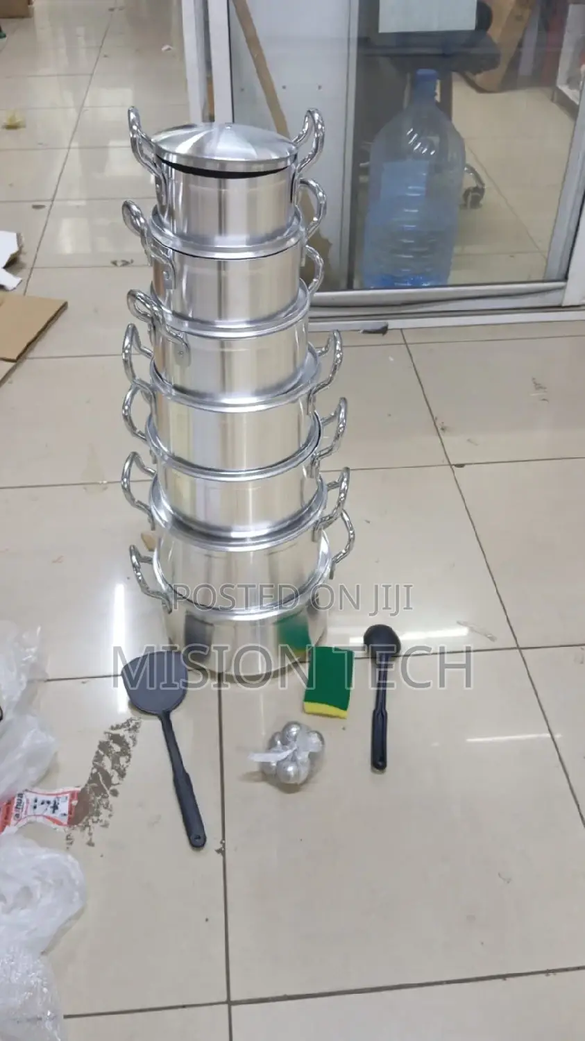 Tornado Silver 14 Pieces Heavy Aluminium Pot Sufuria Set