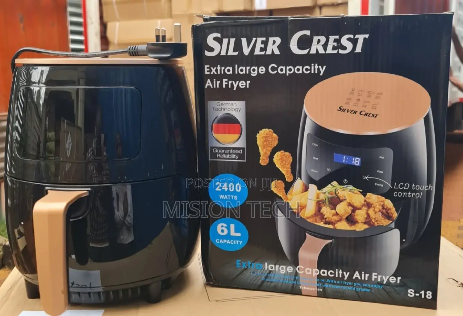 Electric Digital Silver Crest Air Fryer 6l Air Fryer