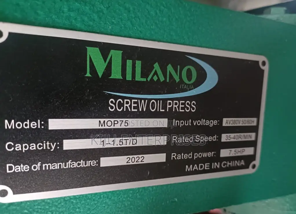 Milano Brand Screw Oil Pressing Machine