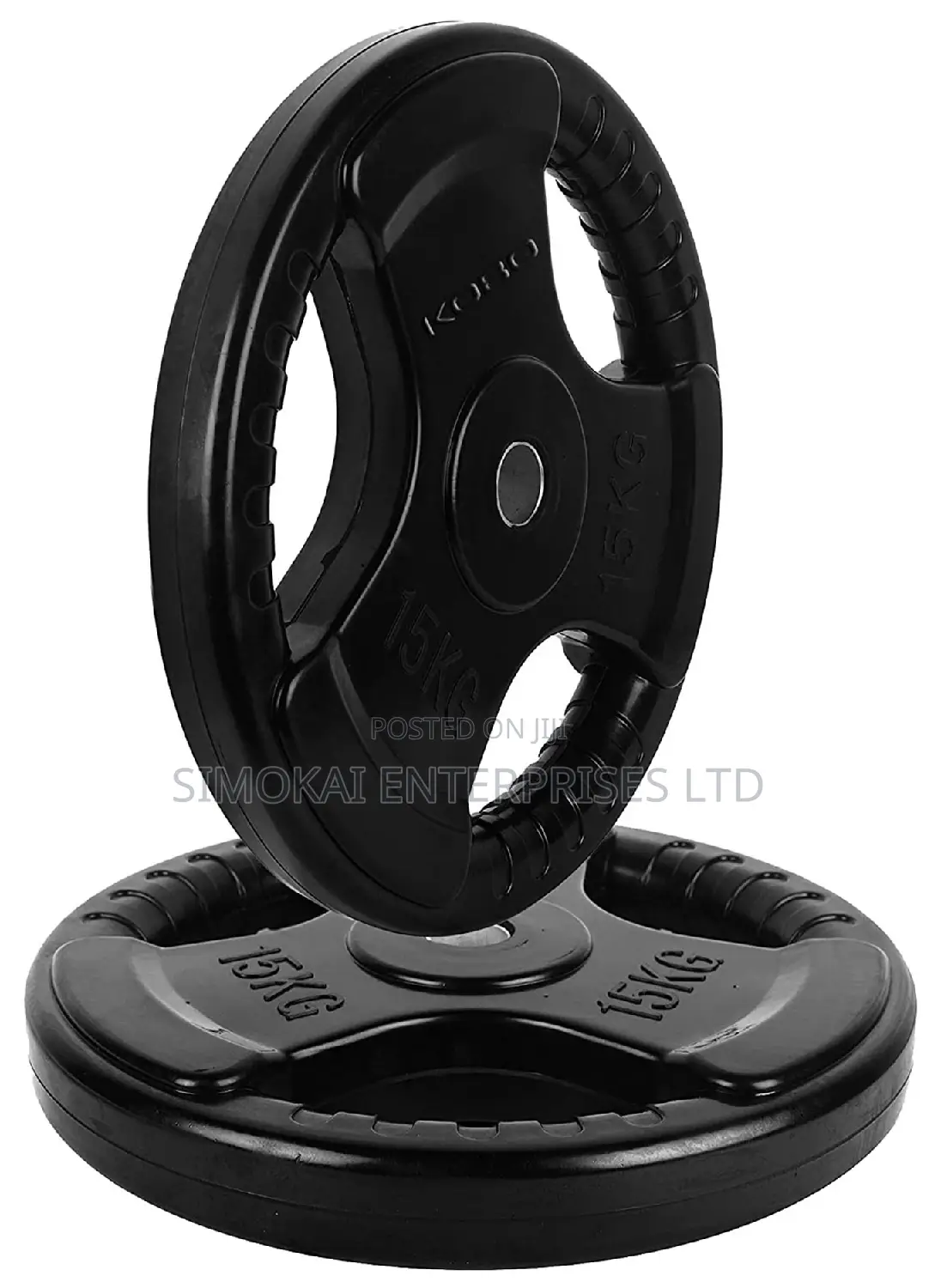15kg Rubber Coated Standard Weight Plate (Tri-Grip)