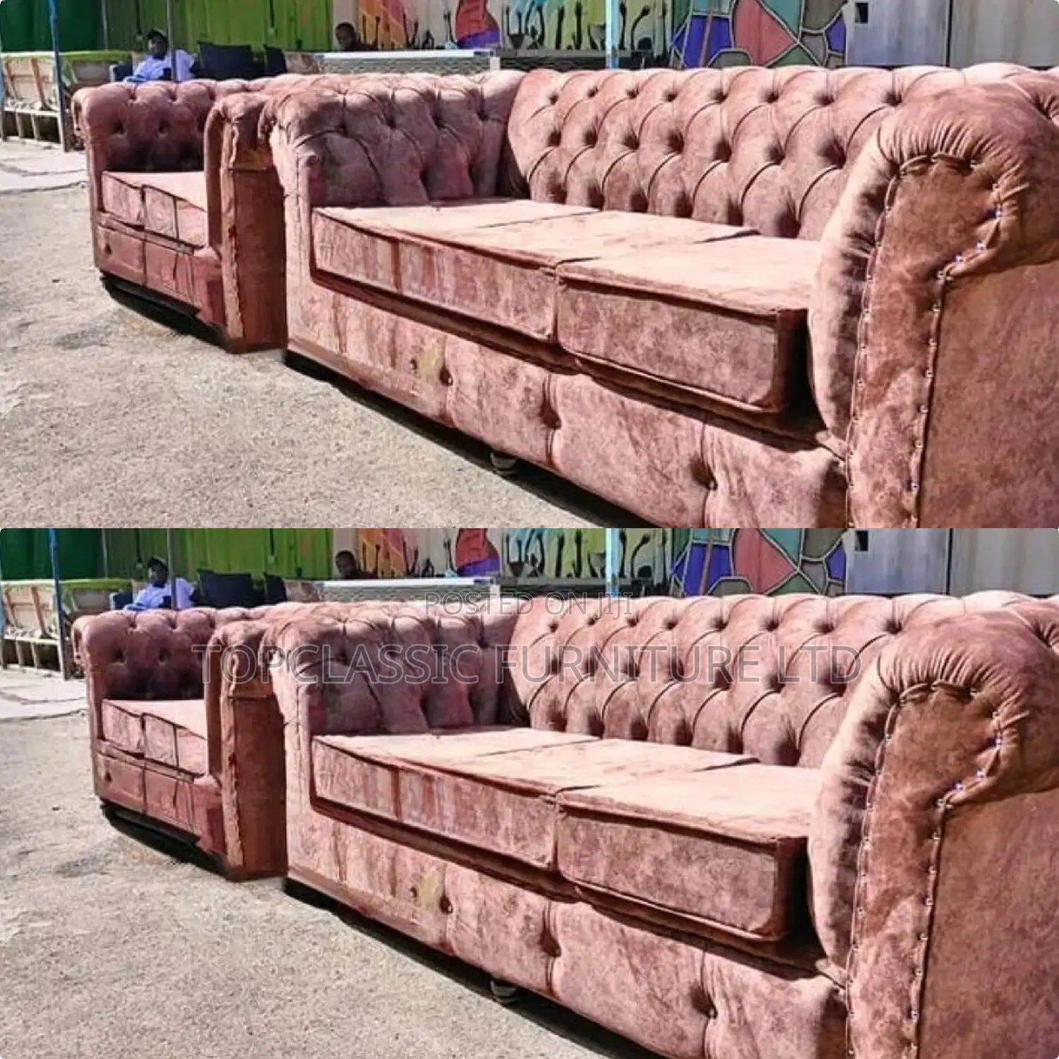3-Seater Chester Sofas+Free Throw Pillows