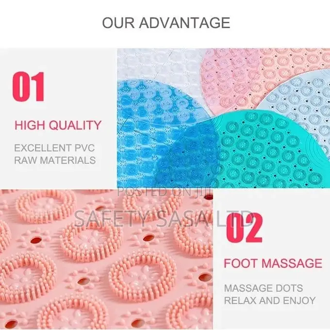Round Anti-Slip Bathroom Mat Antislip Non Slip Safety Mat