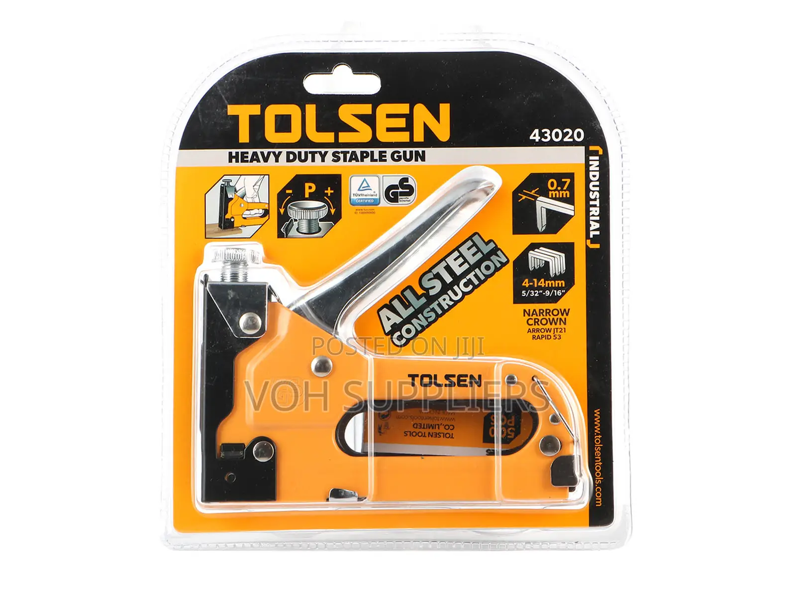 Tolsen 43020 Industrial Heavy Duty Staple Gun