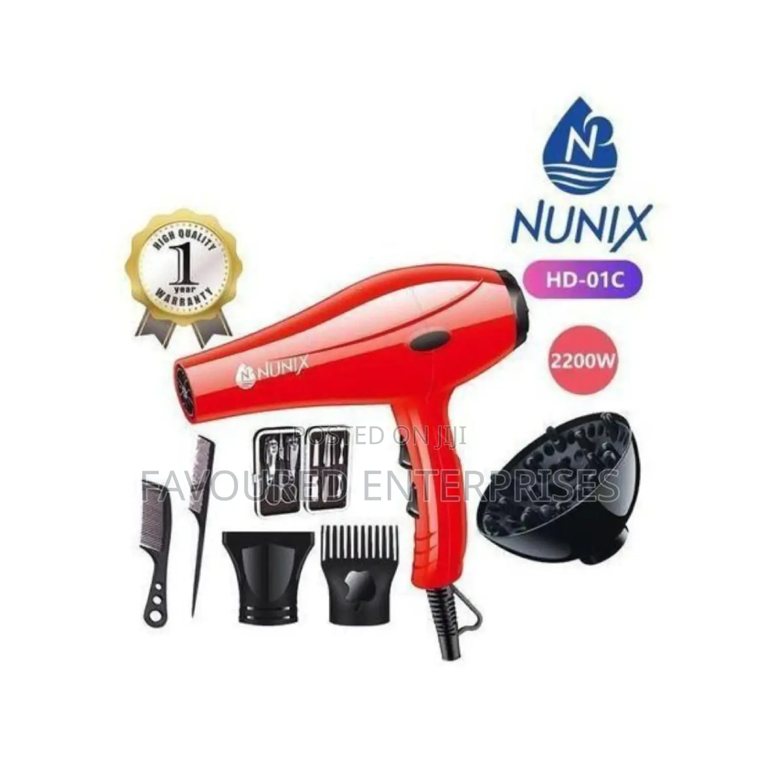 Nunix HD-01C 2200W Blow Dry Hair Dryer
