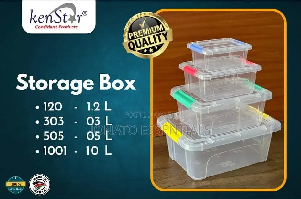 Kenstar Plastic Storage Box Clear With Lid