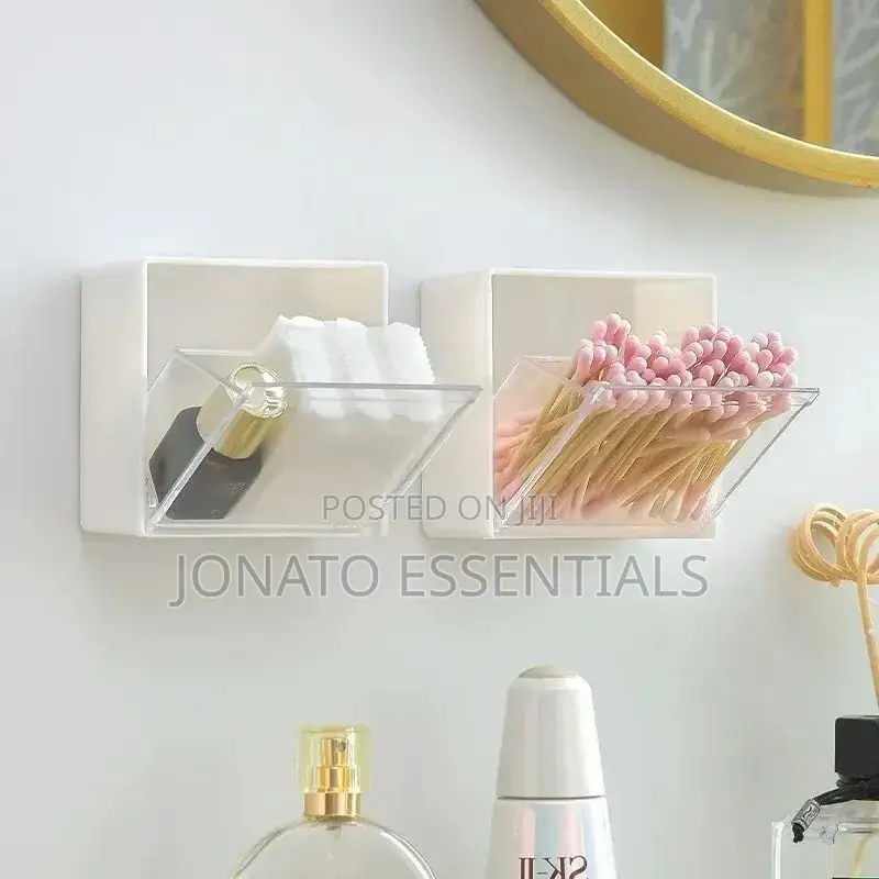 2pc Wall-Mounted Flip-Top Storage Box