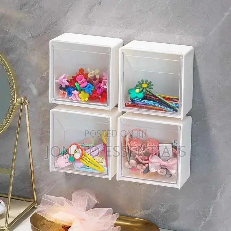 2pc Wall-Mounted Flip-Top Storage Box