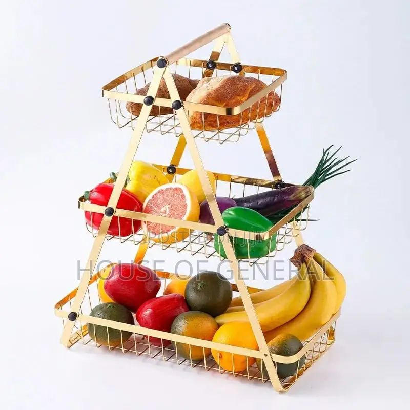 *3 Tier GOLD PLATED Rack *
*For Home Fruit Storage
