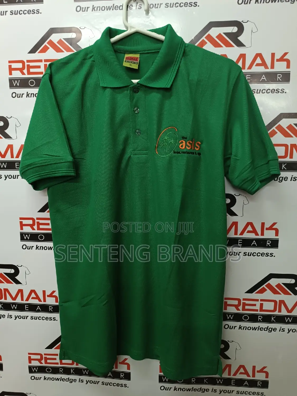 Green Polo T-Shirts Branded