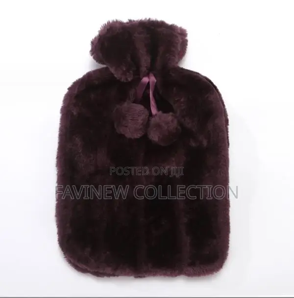 Hot Water Bottle With Faux Fur Fleece Cover