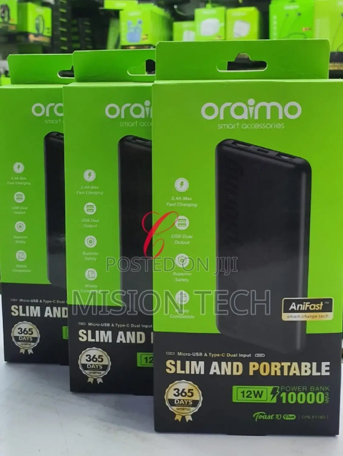 Oraimo Toast 10 Flash 10,000mah P118D Power Banks 