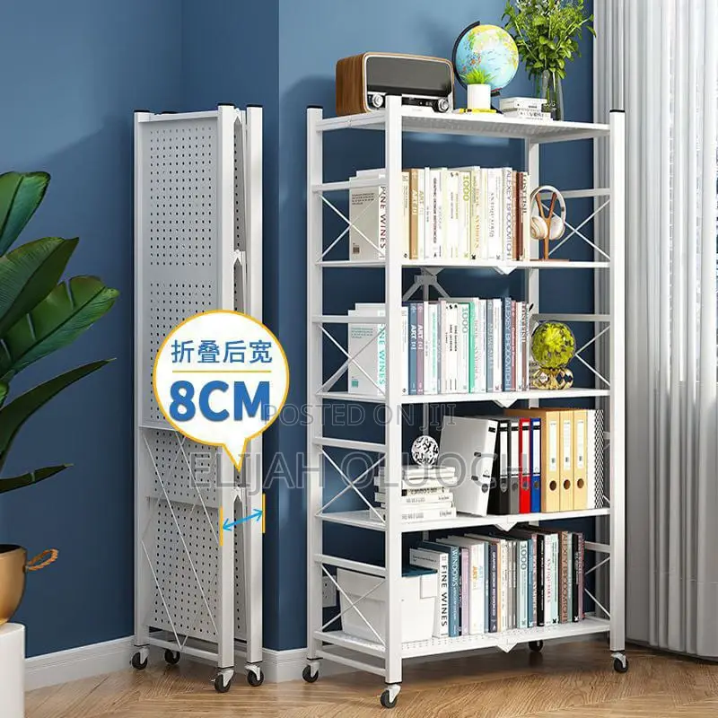 Foldable Movable Metallic Storage Rack