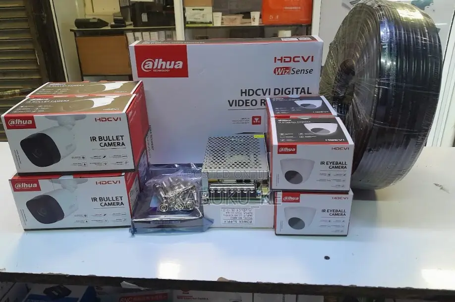 4 CCTV Set DAHUA 4 Channel DVR 4 CCTV Cameras DIY CCTV