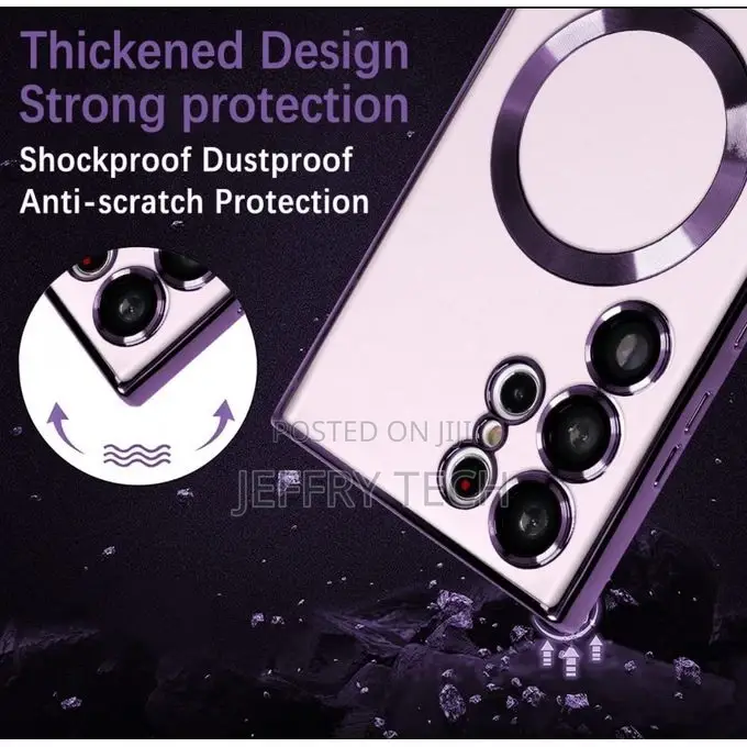 Samsung S23 Ultra Purple Outline Magsafe Camera Protection