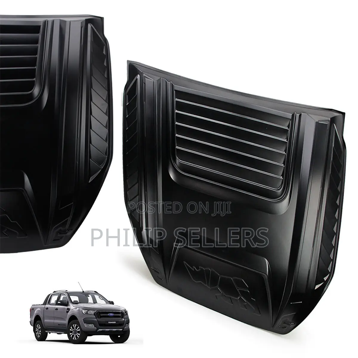 18 FITT Big Bonnet Hood Scoop Cover Black Matte