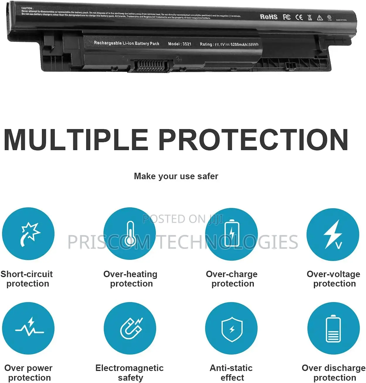 Dell Inspiron 15 3521 3421 2521 3537 3445 3449 XCMRD Battery