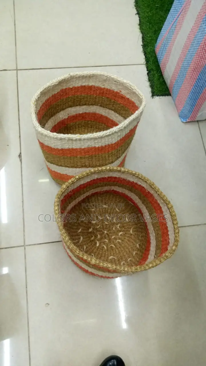 Baskets Orange White Brown