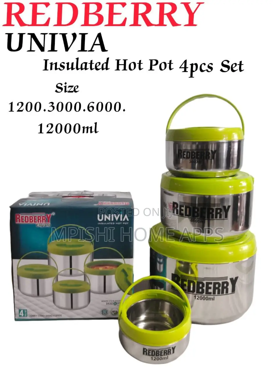 4pcs Univia Insulated Hot Pot Set