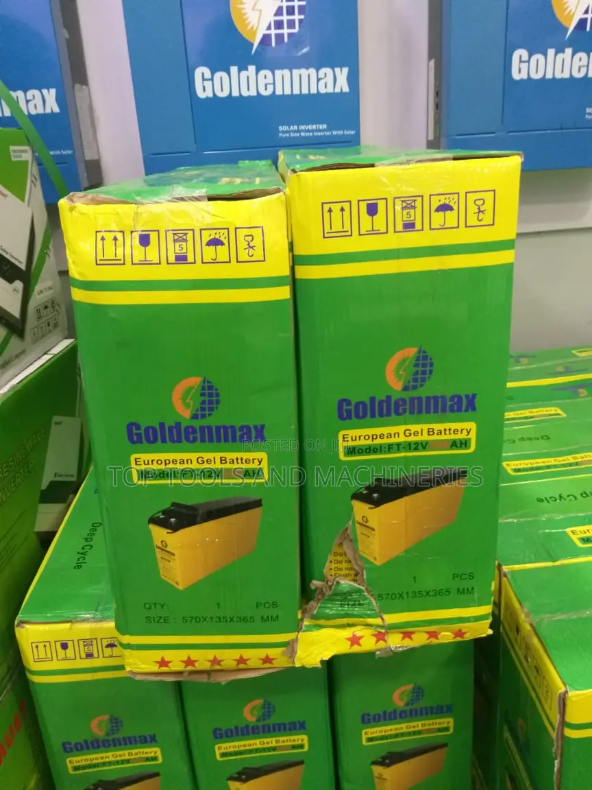 Goldenmax FT-12V 200ah/20hrs Gel Slim Rechargeable Battery