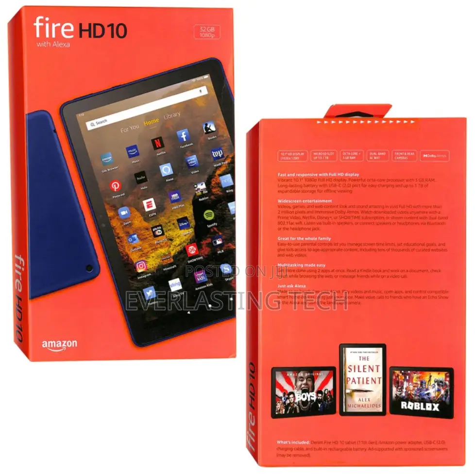 New Amazon Fire HD 10 32 GB Black