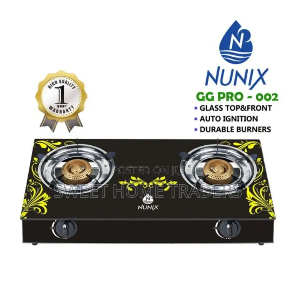 Nunix Table Top Glass 2 Burner