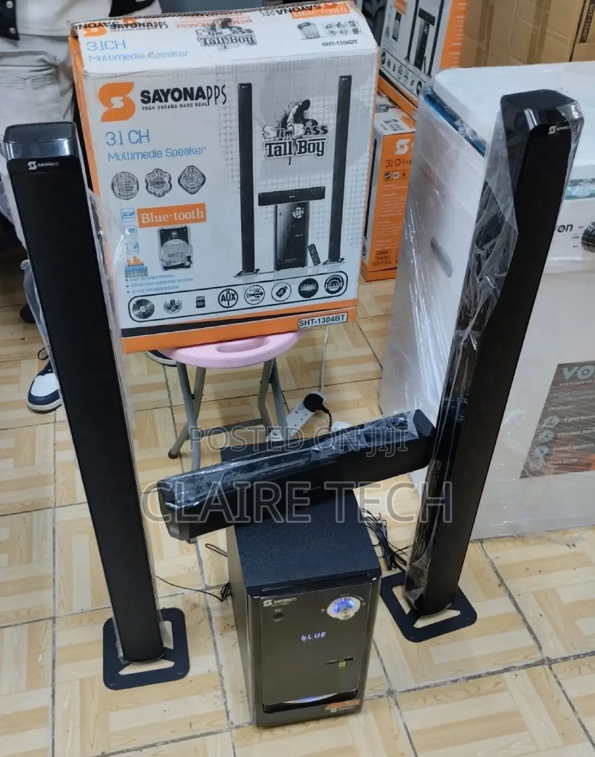 Sayona SHT 1304 Subwoofer, Medium Range Tall Boy Speakers